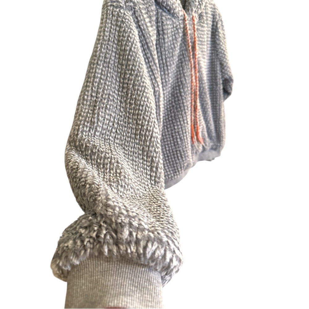 Anthropologie Cozy Gray Hooded Sweater - Picture 3 of 5